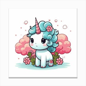 Cute Unicorn 309 Canvas Print