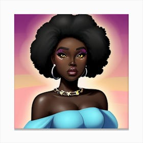 Afro Girl 6 Canvas Print