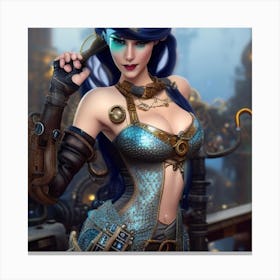 Steampunk Girl Canvas Print