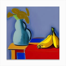 Bananas And Vase Canvas Print