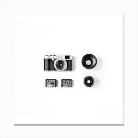 Black And White Camera Canvas Print