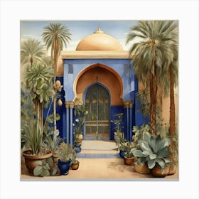 Blue Door art print Canvas Print