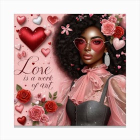 Love Is A Work Of Art 2 Canvas Print