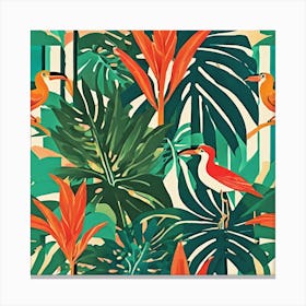 Tropical Birds Canvas Print