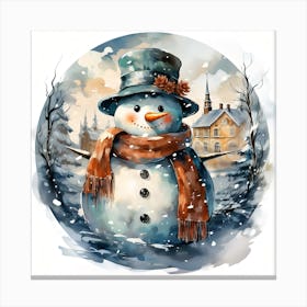 Snowman 2 Canvas Print