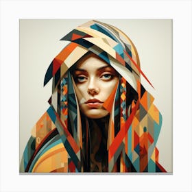 Geometric Argentinian Woman 03 Canvas Print