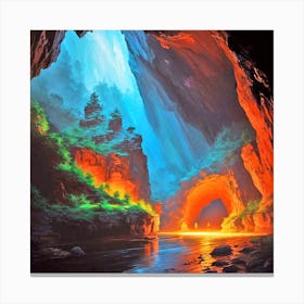 Cave In The Mountains 1 Canvas Print