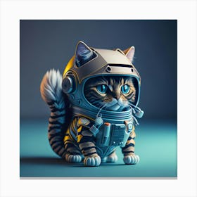 Cat Astronaut (38) Canvas Print