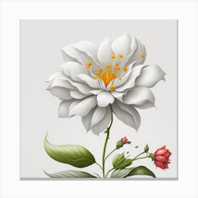 White Flower myluckycharm2 Canvas Print