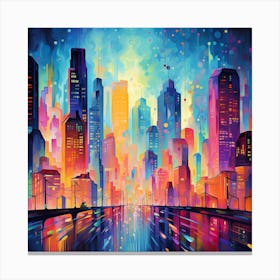 Cityscape Painting 1 Canvas Print