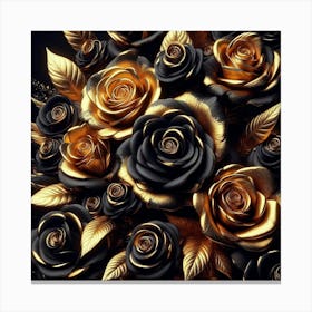 Gold Roses 18 Leinwandbild