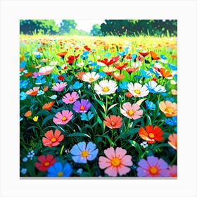 Field Of Flowers Canvas Print