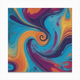 Swirl Liquid Pattern Art Print 3 Canvas Print