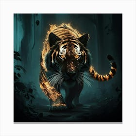 Tiger In The Forest 3 Canvas Print