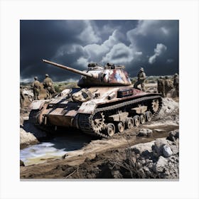 Sherman Tank Canvas Print