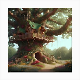 A Image Of An Never Before Seen Tree House Canvas Print