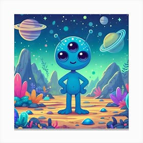 Alien Being On Alien Planet Canvas Print