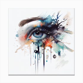 Watercolor Woman Eye #1 Canvas Print