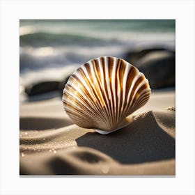 Seashell On The Beach 7 Canvas Print