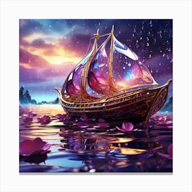 Ship On The Water Canvas Print