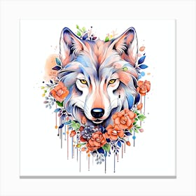 Wolf Head Tattoo Canvas Print