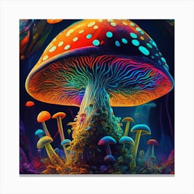 Psychedelic Mushroom 1 Canvas Print