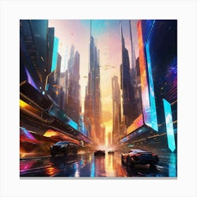 Futuristic City 158 Canvas Print