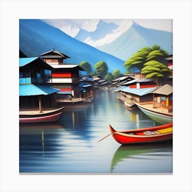 Nepali Village Canvas Print