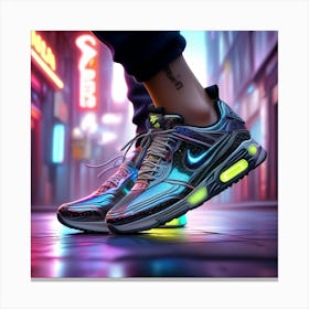 Neon Nike Air Max Canvas Print