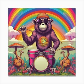 Psychedelic Chimp Canvas Print