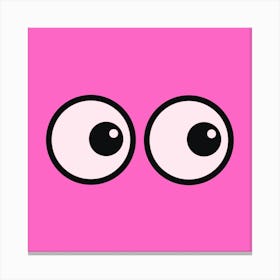 I See You Eyes Bright Pink Canvas Print