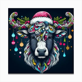 Festive Cow Canvas Print