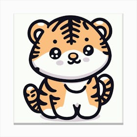 Cute Tiger 16 Canvas Print