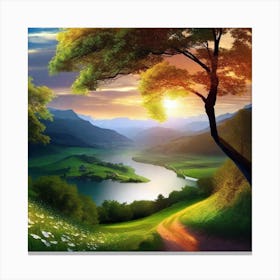 Landscape Painting 228 Canvas Print