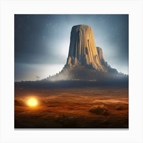 Desert Landscape - Desert Stock Videos & Royalty-Free Footage Canvas Print