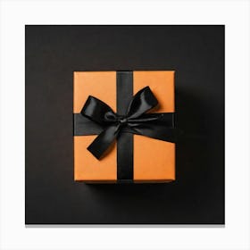 Gift Box On Black Background 3 Canvas Print