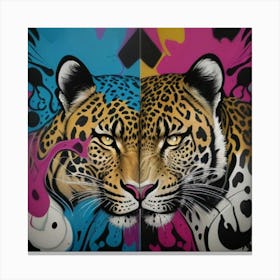 Two leopards Canvas Print