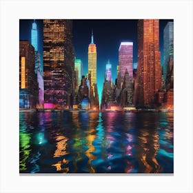 New York under water Canvas Print