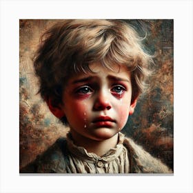 Boy Crying Canvas Print