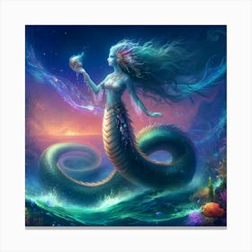 Naga Siren Enchantress Canvas Print