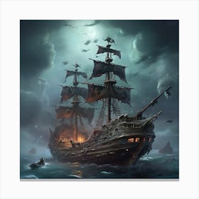 A ghost pirate ship 8 Canvas Print