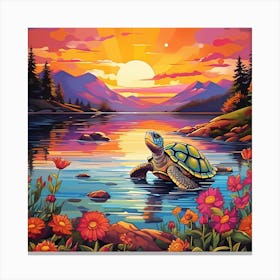 Turtle peace Canvas Print