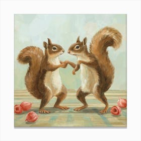 Salsa Dancing Squirrels Soirée Print Art And Wall Art Canvas Print