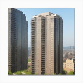 Rendering Of The Skyscraper Canvas Print