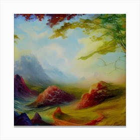 Abstract Landscape Painting Canvas Print