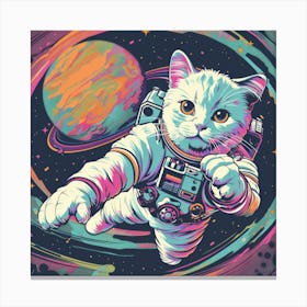 Cat In Space 10 Canvas Print