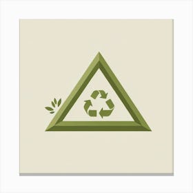 Recycling Triangle Art Print Canvas Print