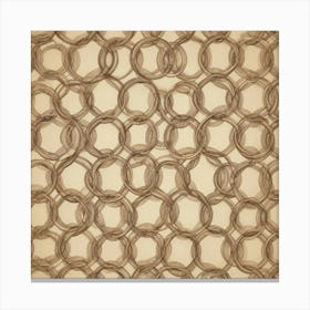 Circles - Brown Canvas Print