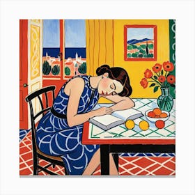 Woman Reading 2 Canvas Print