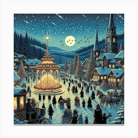 Winter Village Canvas Print